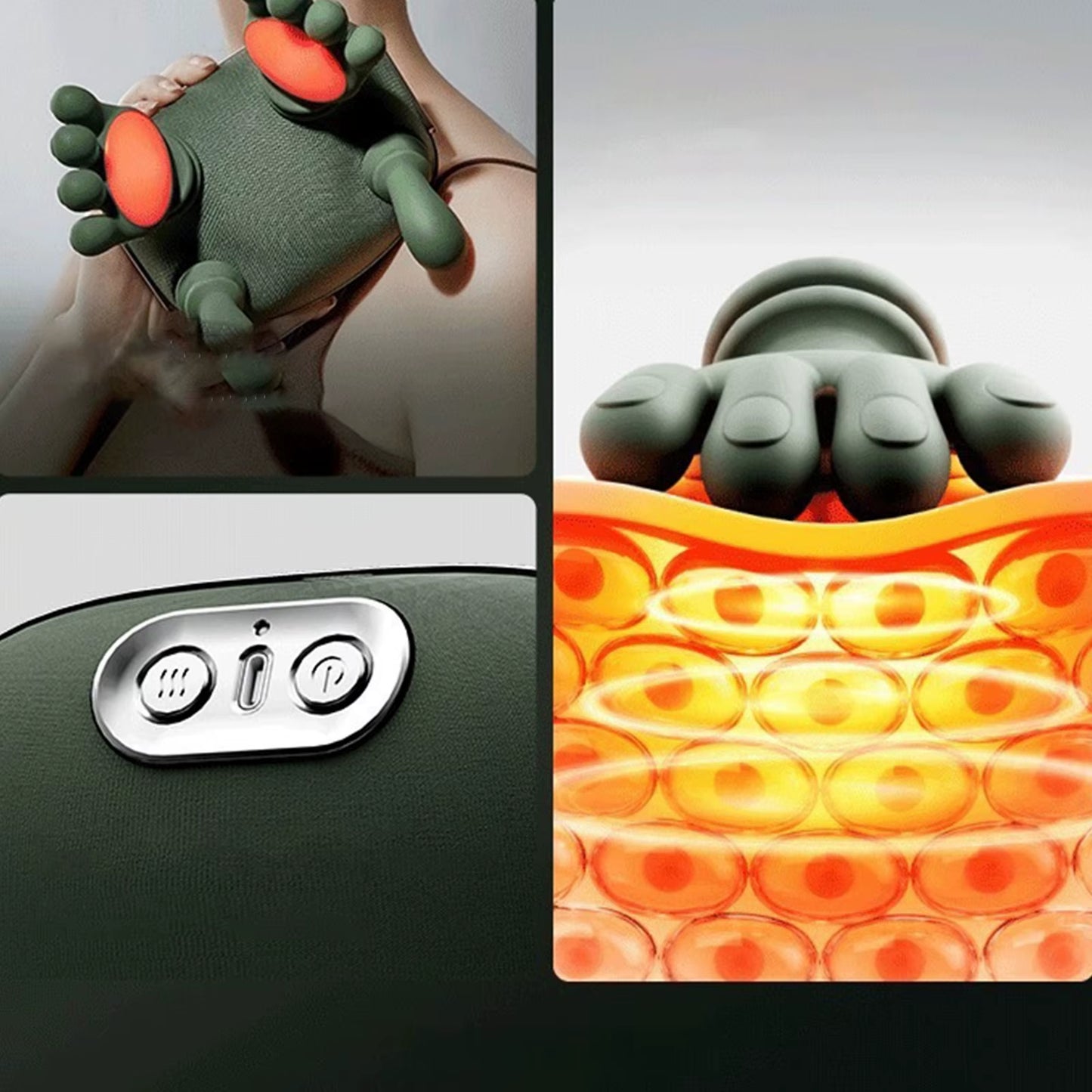 Neck Massager Portable Cervical Massager with 3Modes Bionic Heating Massager for Neck Muscle Massage Relax Back Massager Womens