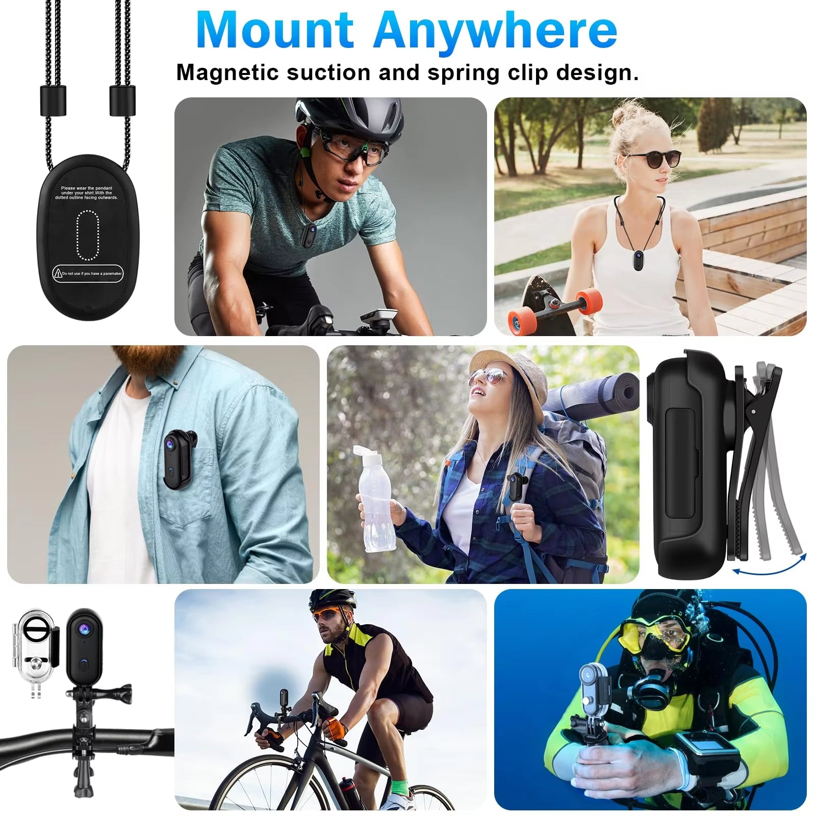 4K FHD 1080P Outdoor Sports Camera in Helmet Motorcycle Bike Sport Mini Filming Bicycle Action Body Cam and Video Recording