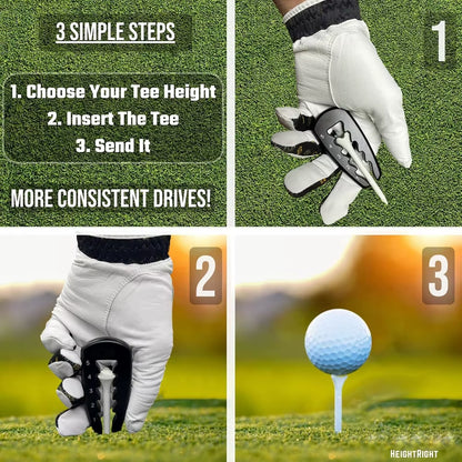 Adjustable Golf Tee Height Tool Precision Tee Height Setter for Consistent Swings, Durable Design, Easy-To-Use Golf Training Aid
