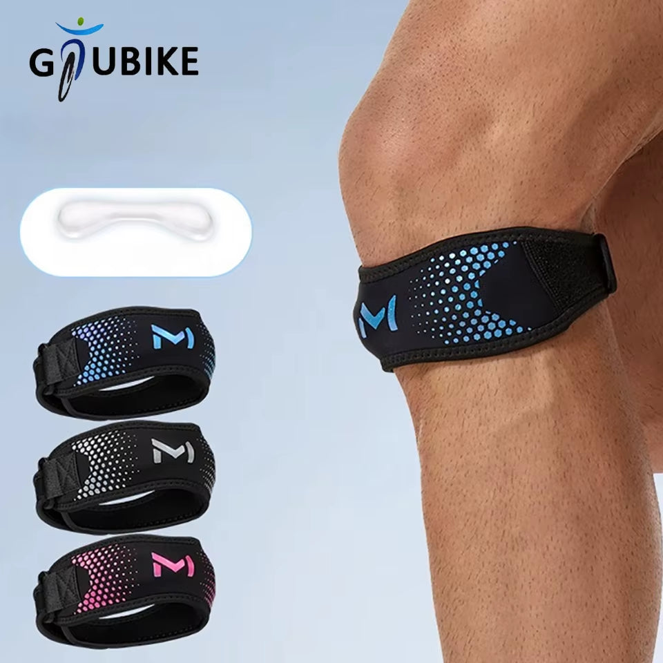 GTUBIKE 1PC Patella Knee Strap Adjustable Knee Brace Patellar Tendon Stabilizer Support Band for Soccer Basketball Running Jumpe