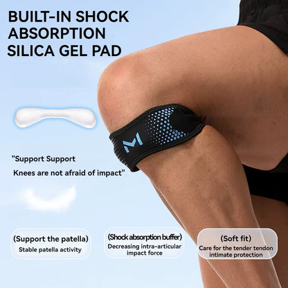 GTUBIKE 1PC Patella Knee Strap Adjustable Knee Brace Patellar Tendon Stabilizer Support Band for Soccer Basketball Running Jumpe