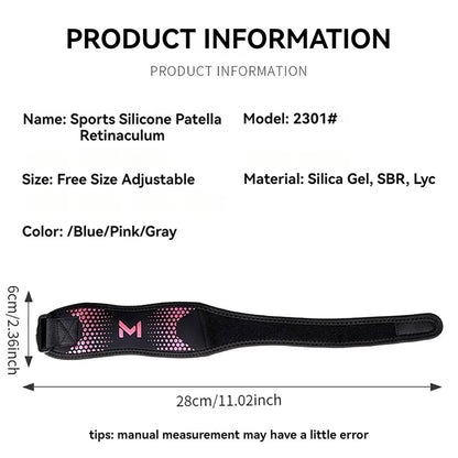 GTUBIKE 1PC Patella Knee Strap Adjustable Knee Brace Patellar Tendon Stabilizer Support Band for Soccer Basketball Running Jumpe